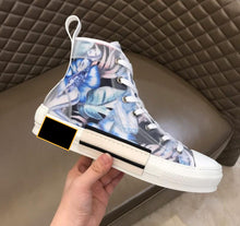 Load image into Gallery viewer, Luxe Dior dentelle blanche Chaussures Homme plate-forme B22 par les hommes Kim Jones chaussures des femmes Styliste Baskets Baskets basses haut baskets top