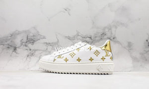 LOUIS VUITTON LV 19FW Time Out Sneakers Basse Coupe rhyton Ace plateforme Femmes Designer Chaussures Pour Femmes Sports En Cuir Casual De Luxe Sneaker Baskets Taille 35-40