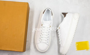 LOUIS VUITTON LV 19FW Time Out Sneakers Basse Coupe rhyton Ace plateforme Femmes Designer Chaussures Pour Femmes Sports En Cuir Casual De Luxe Sneaker Baskets Taille 35-40