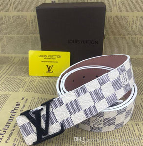 Ceintures Ceinture blanche Nouvelle arrivée aiguille Boucle Hommes Marque Ceinture en cuir pour les hommes Ceintures Homme Concepteurs LV  S2